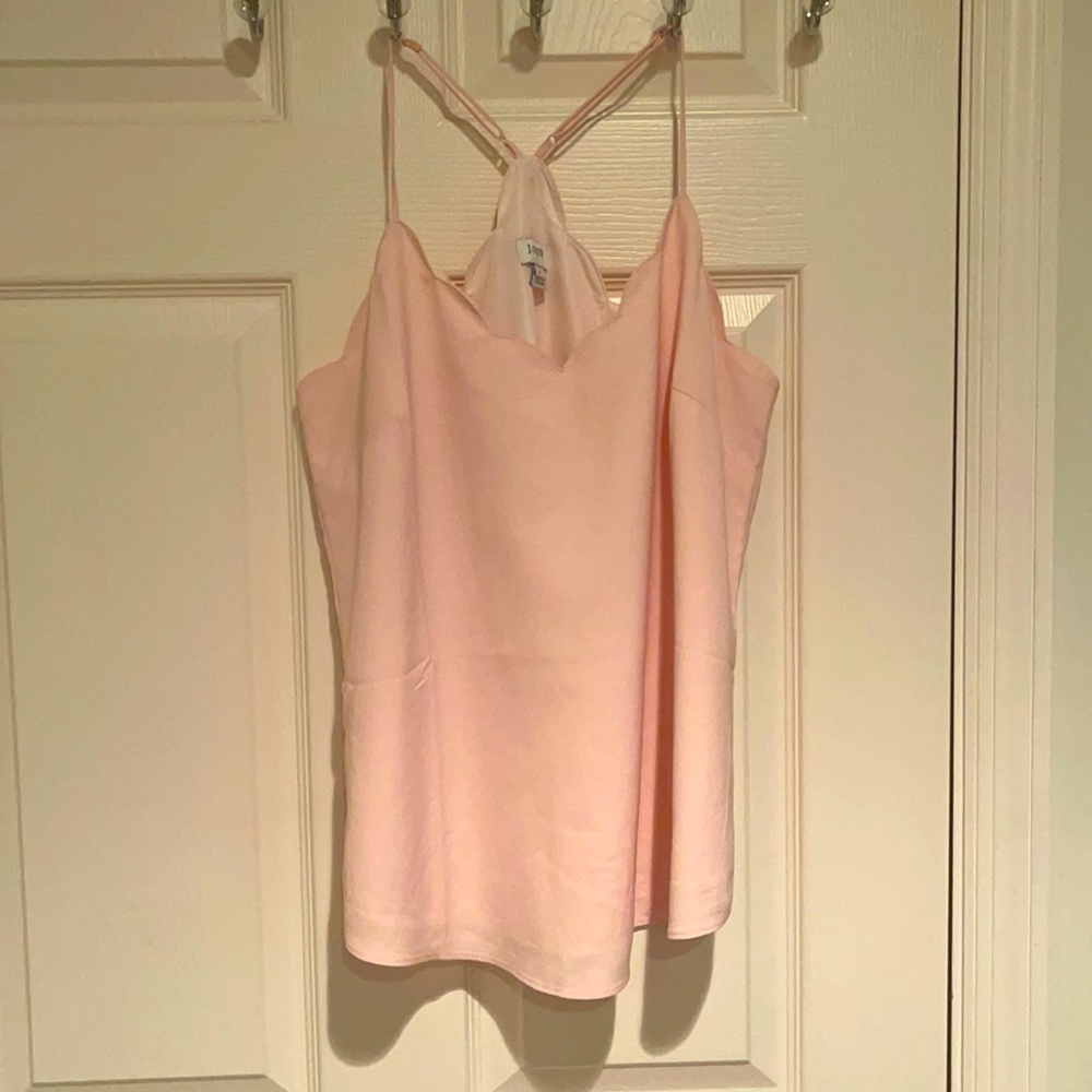 Pale pink scalloped J. Crew tank